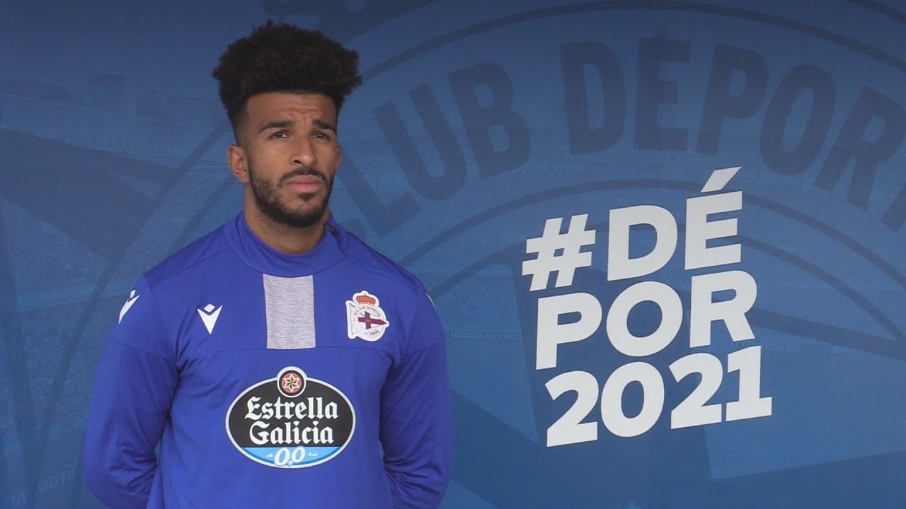 Osede en la presentación con el Deportivo de la Coruña