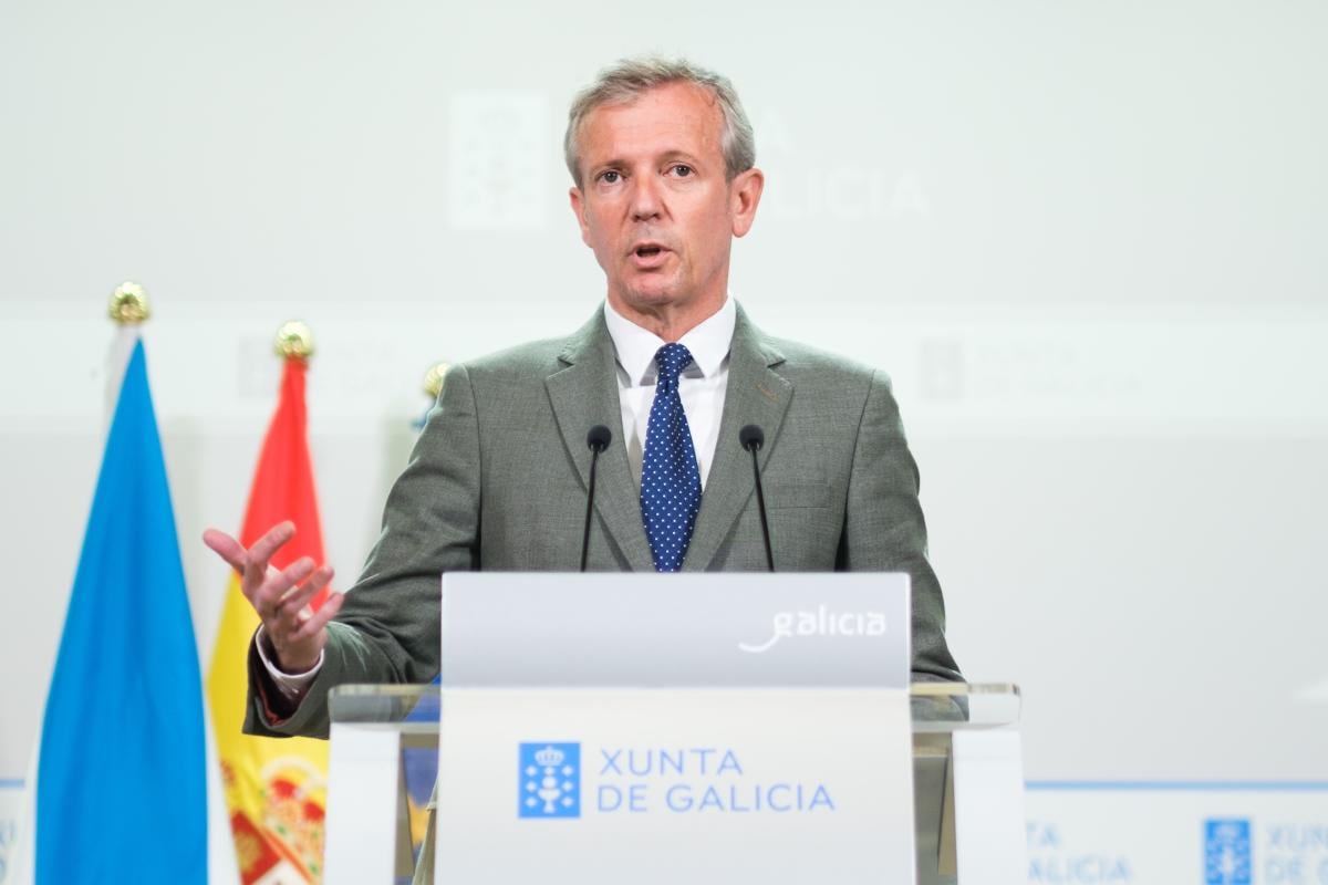 Alfonso Rueda, en su comparecencia tras el Consello de este lunes (foto: Xunta de Galicia)