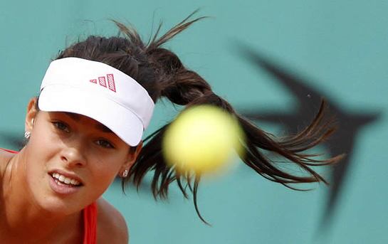 La serbia Ana Ivanovic en su partido frente a la checa Lucie Safarova