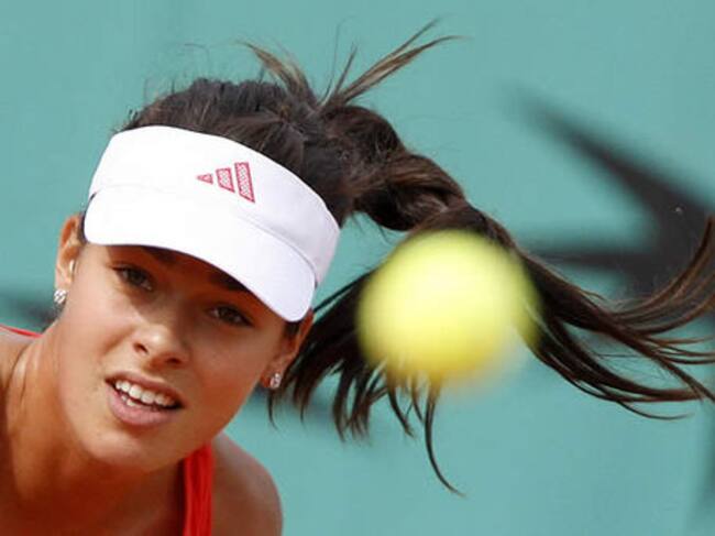 La serbia Ana Ivanovic en su partido frente a la checa Lucie Safarova