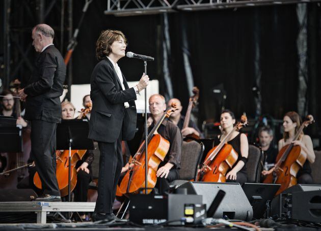 Jane Birkin, durante su actuación en el Primavera Sound 2018.