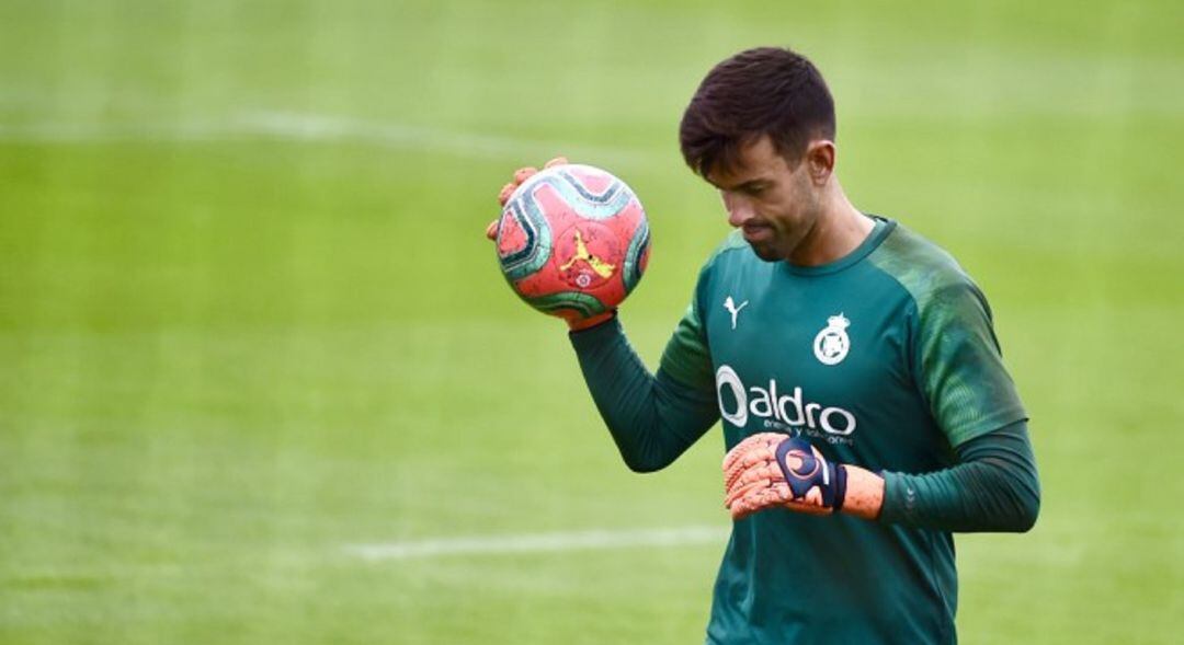 Iván Crespo durante un entrenamiento