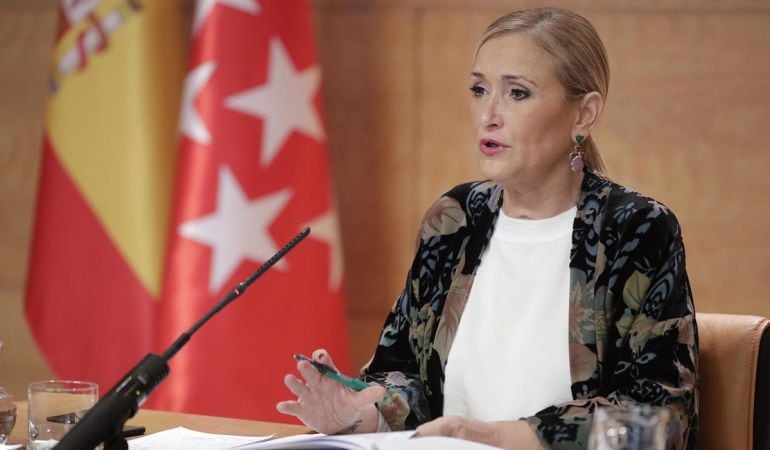 Cristina Cifuentes, este martes, durante la presentación del Plan PIR