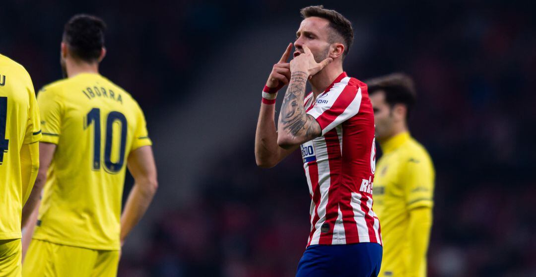 Saúl, en un partido del Atlético de Madrid.