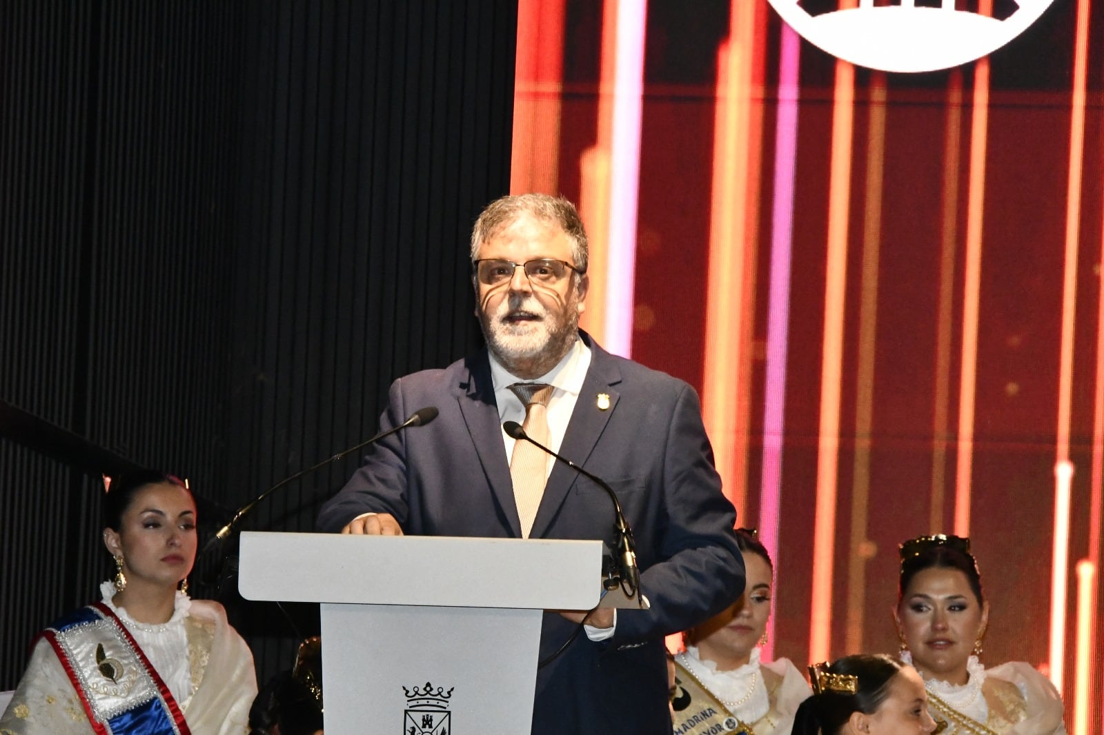 El alcalde, durante el acto