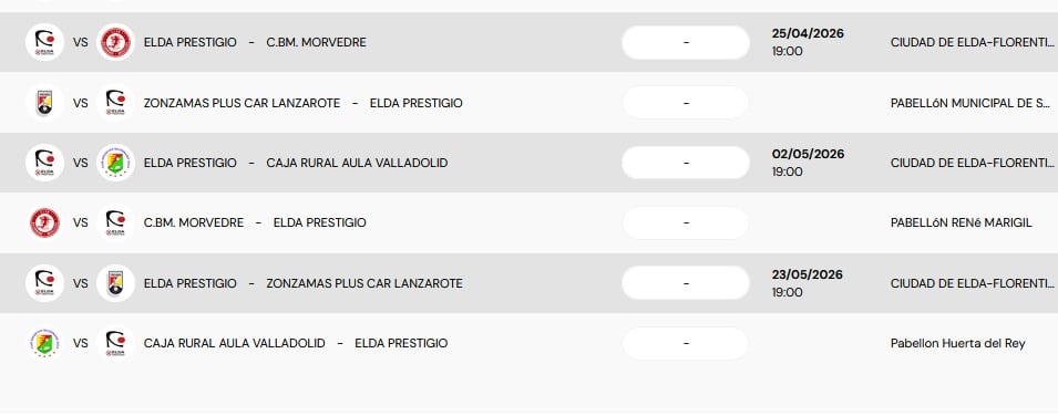 Calendario Play Down