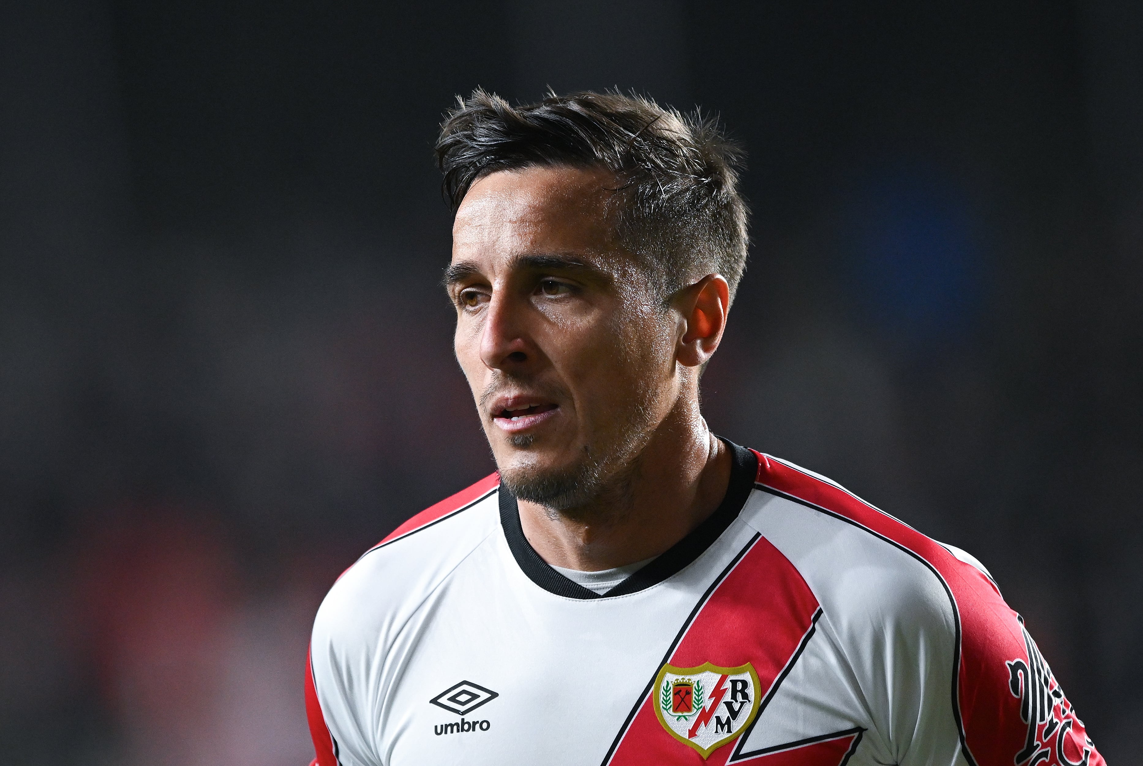 Oscar Trejo en el partido de liga frente al Oviedo