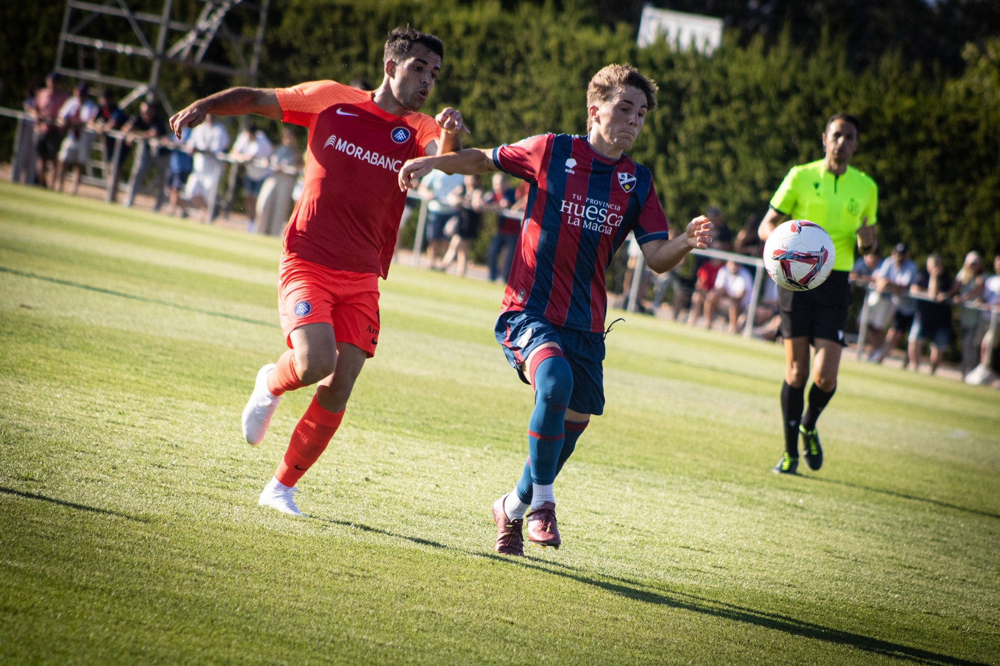 Manu Rico en una acción del partido ante el Andorra esta pretemporada