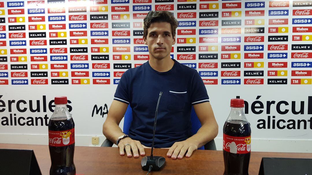 Fran Miranda, en la sala de prensa del Rico Pérez