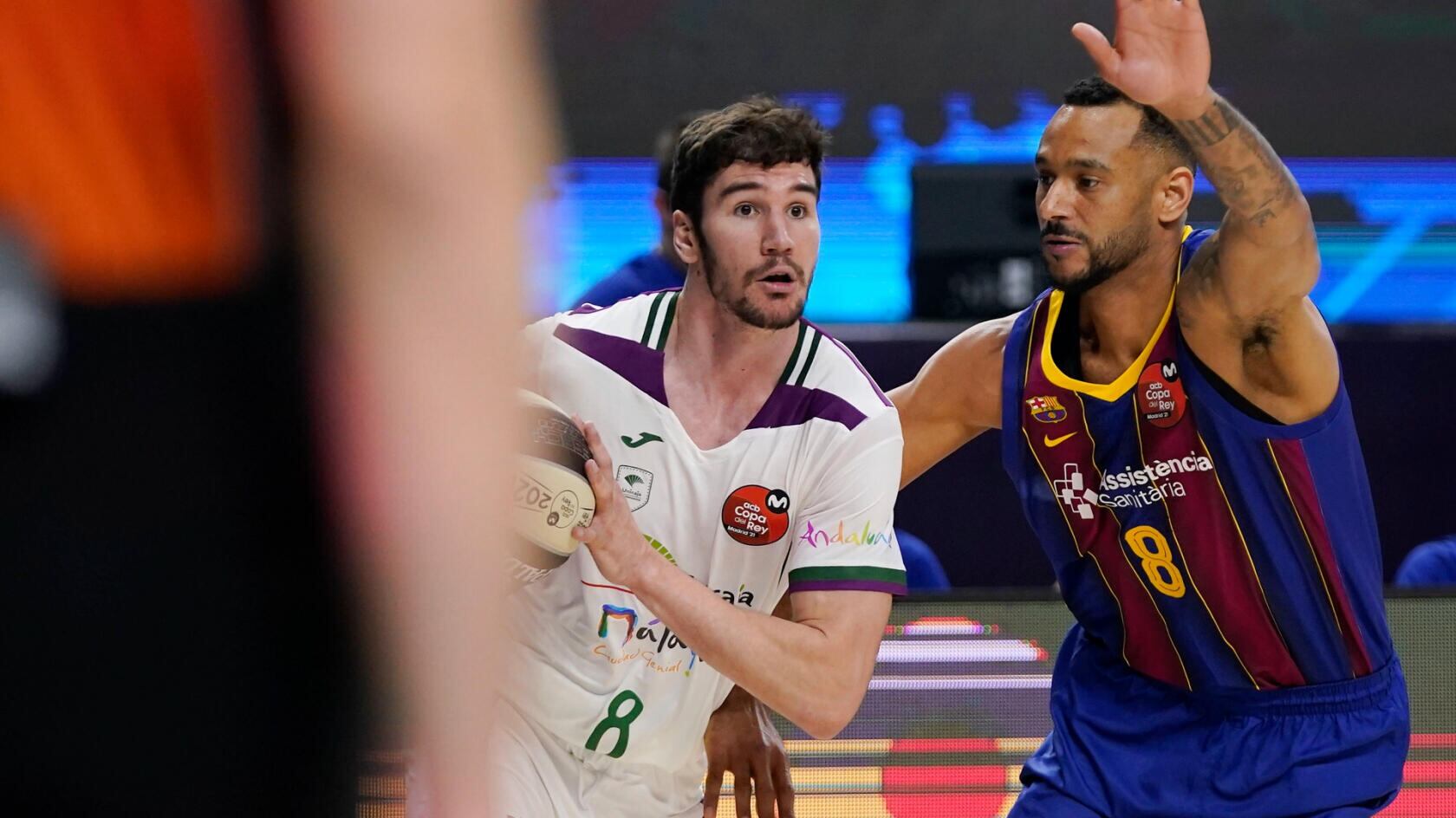 Los jugadores del Unicaja Darío Brizuela y Alberto Díaz, a conseguir varios récords en la Copa del Rey