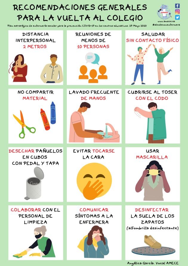 Recomendaciones generales para la vuelta al cole.