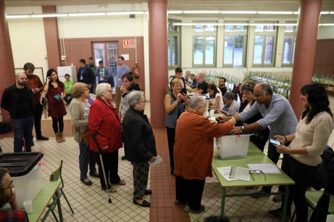 Imagen de archivo de la jornada del 1-O en Barcelona.