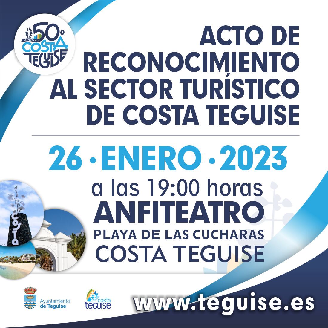 Cartel Reconocimiento Costa Teguise.
