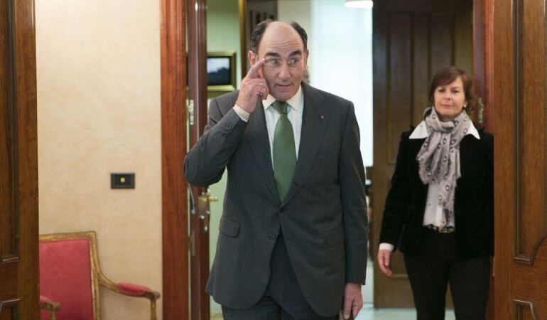 El presidente de Iberdrola, Ignacio Sánchez Galán, a su llegada a la sede de la Presidencia del Gobierno Vasco en Vitoria, el pasado 24 de febrero.