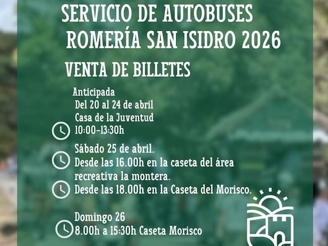 Horarios de autobuses en la romería