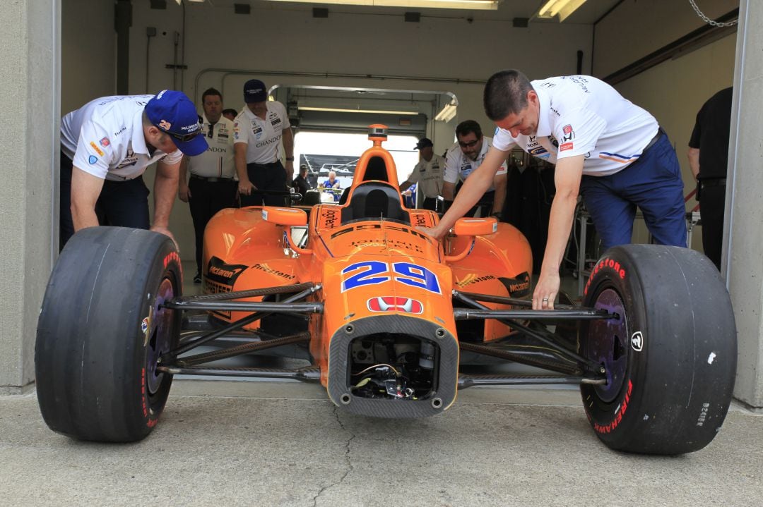 El coche de Alonso en la pasada Indycar