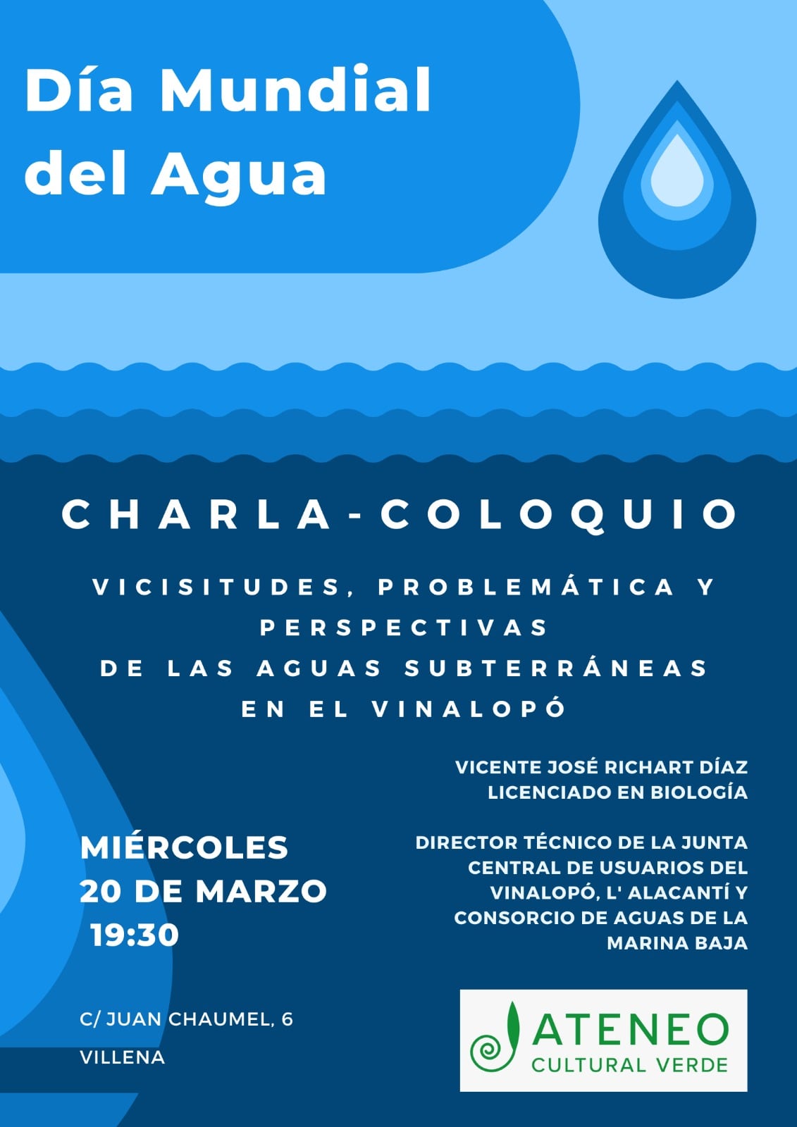 Cartel de la charla coloquio