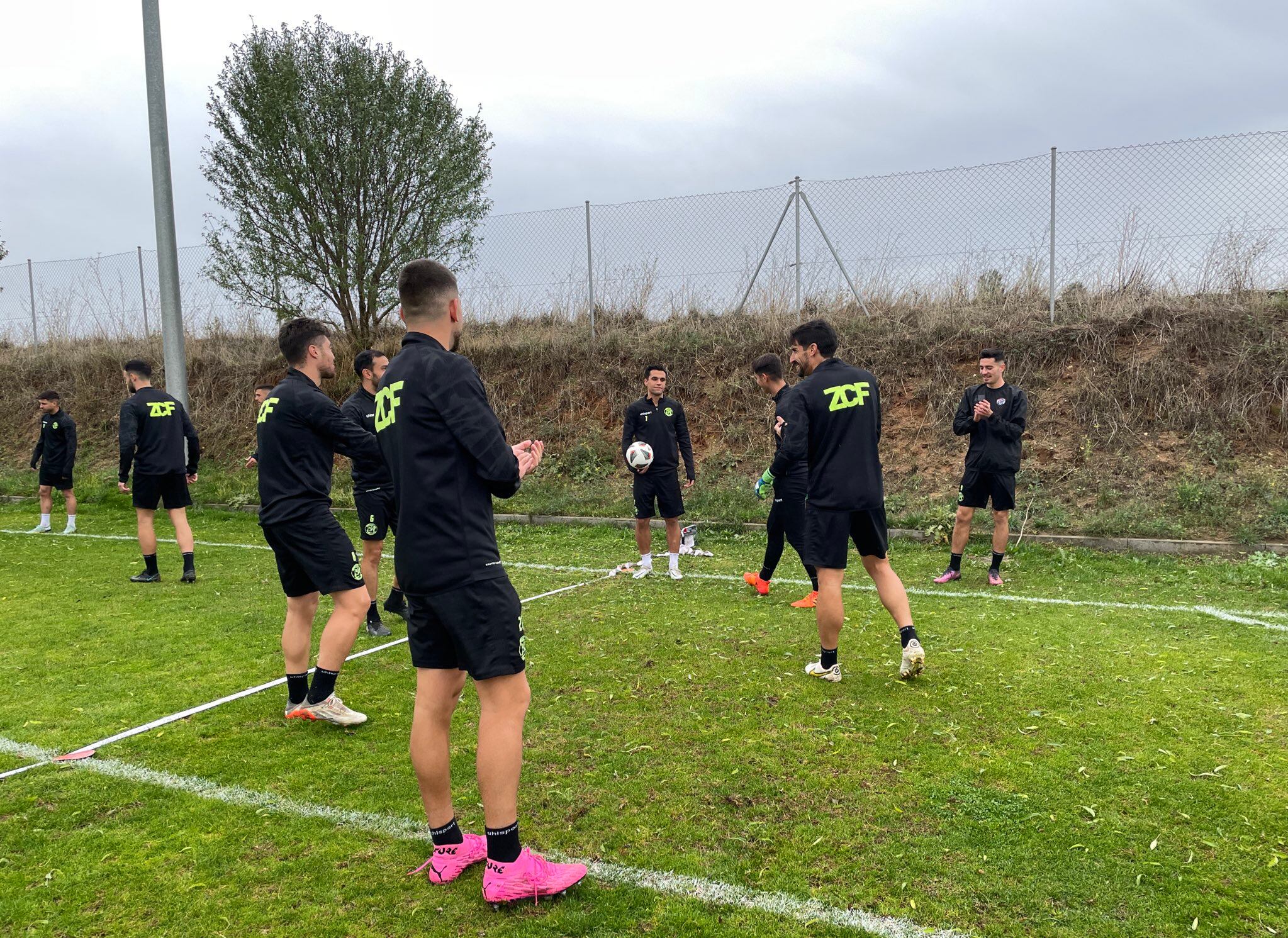 Último entrenamiento del Zamora CF antes de viajar a Lugo