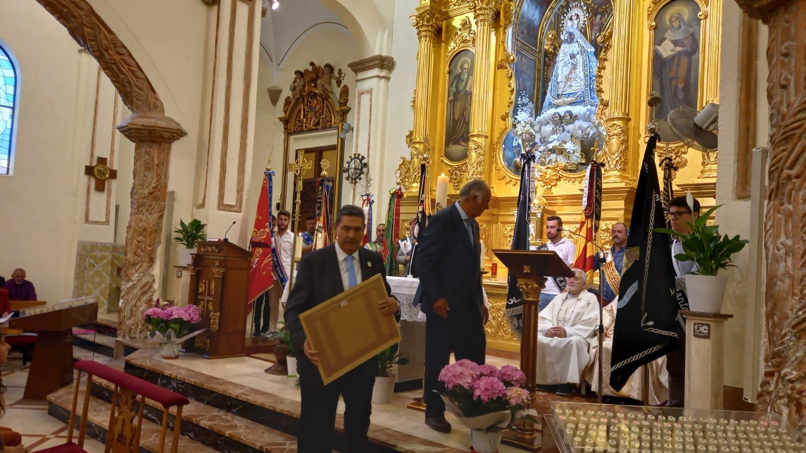 Momento del acto celebrado en el Santuario