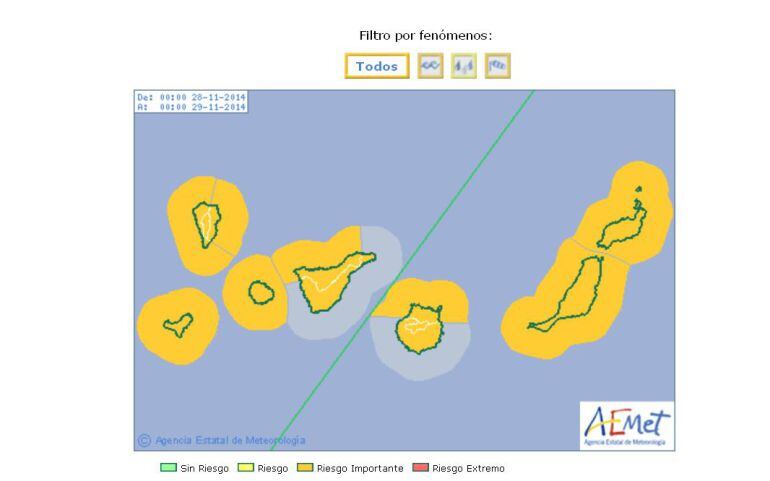 Mapa Canarias AEMET