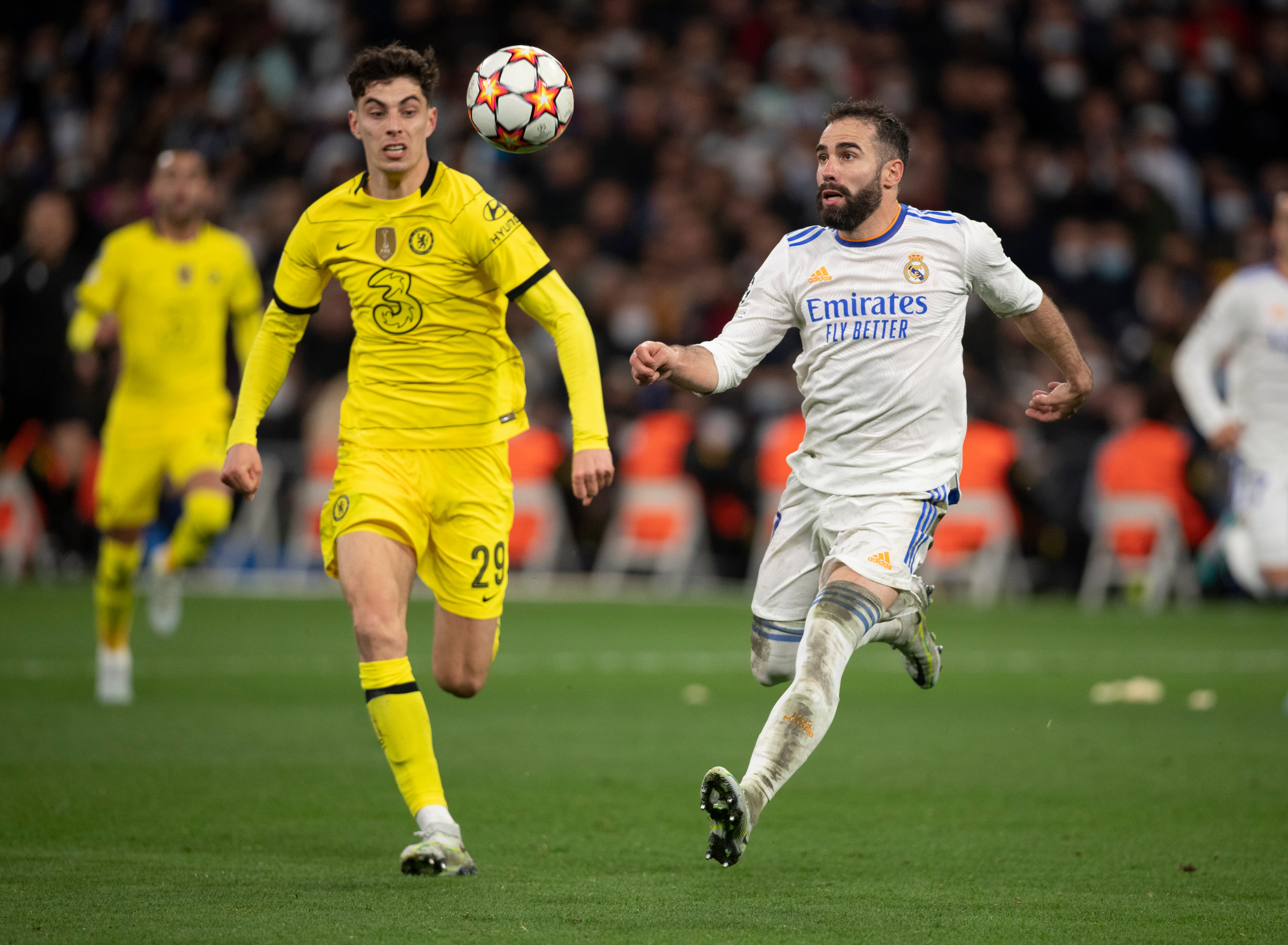 El Real Madrid y el Chelsea FC en un partido en el Bernabéu