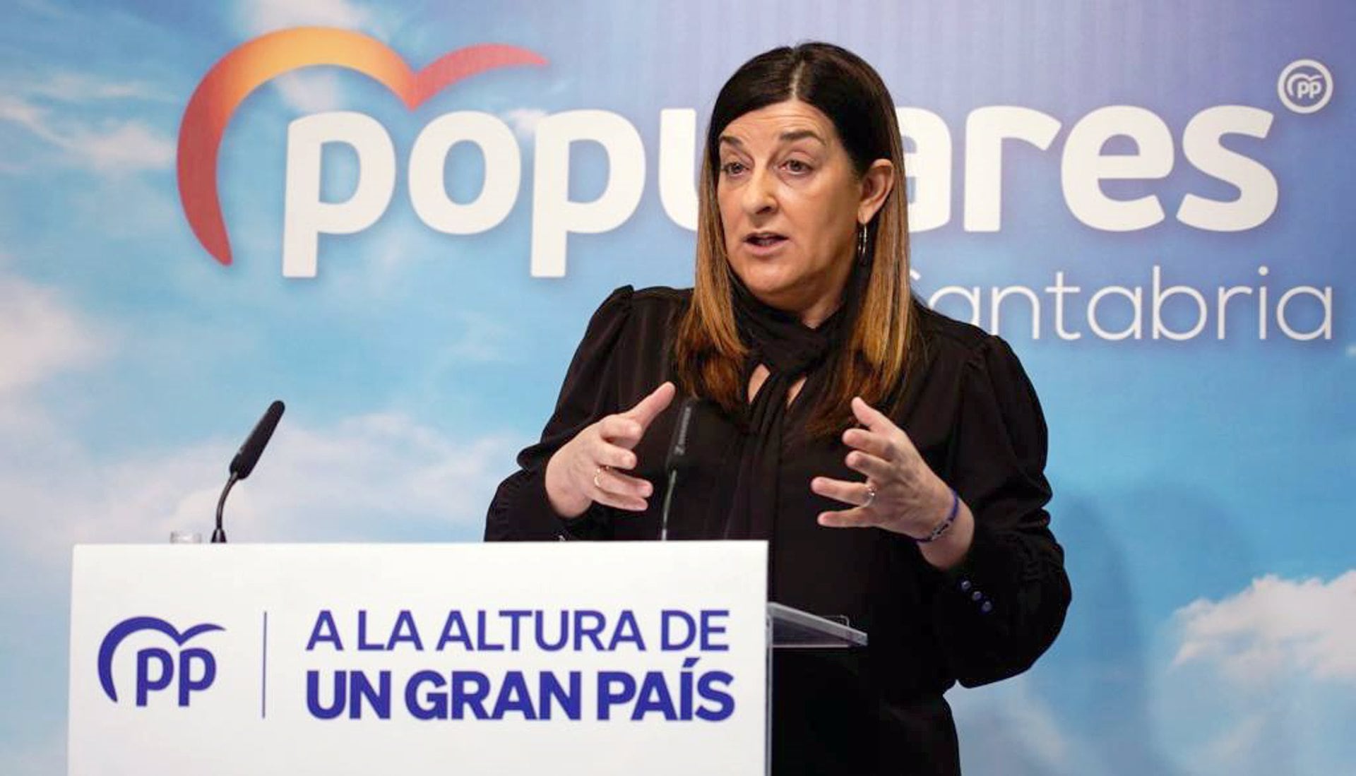 La presidenta del PP de Cantabria, María José Sáenz de Buruaga. PP