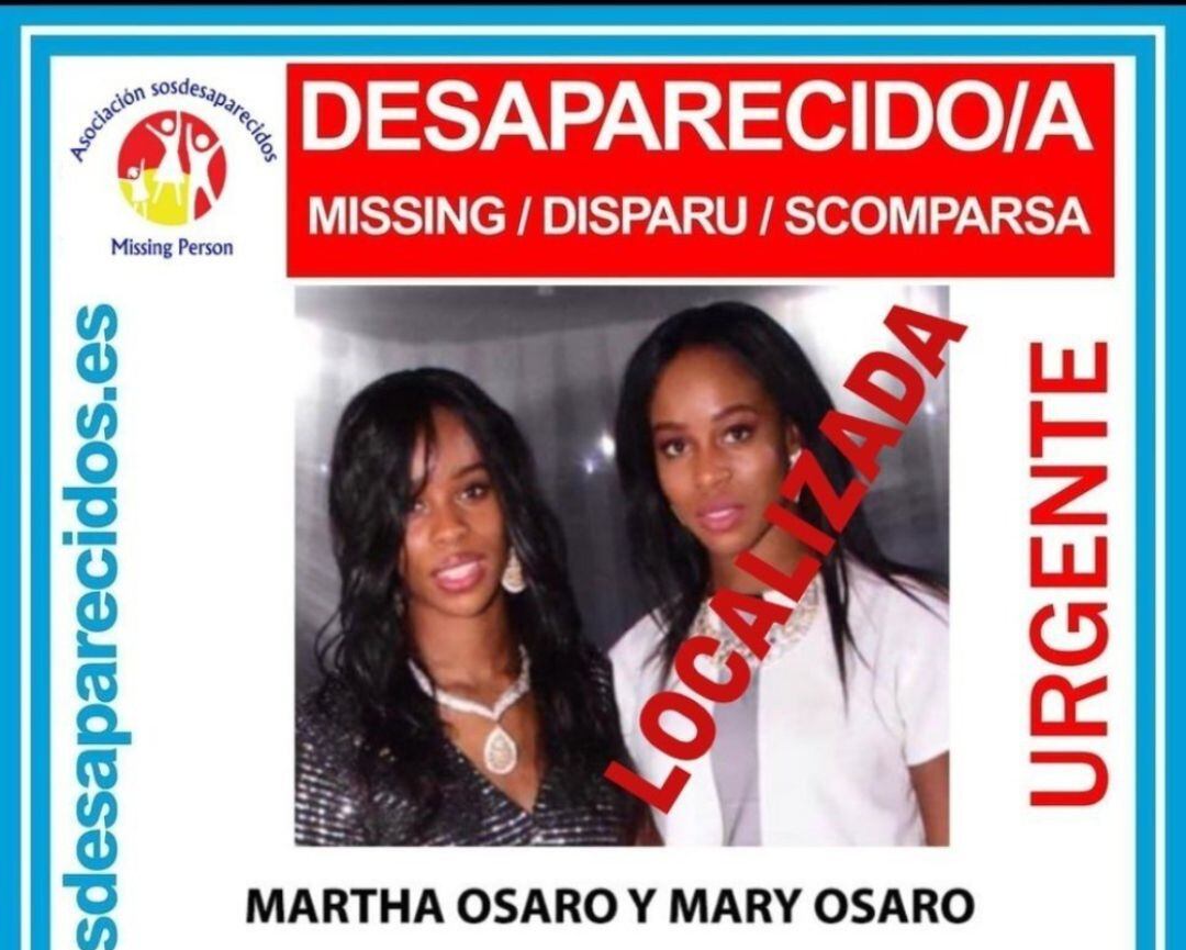 El cartel de la desaparición de las gemelas irlandesas