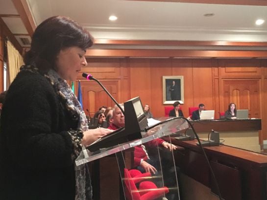 Ruth Ortiz durante su intervención en el Pleno