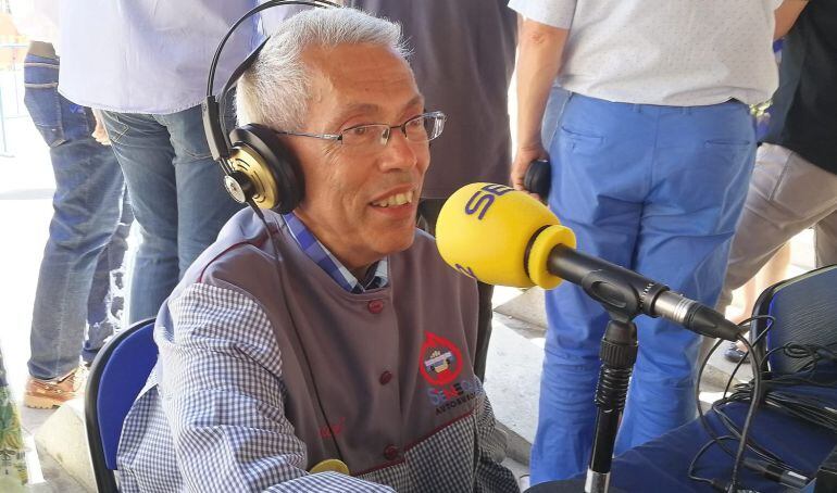 Josep Amand Tomás, presidente de la Foguera Sèneca-Autobusos