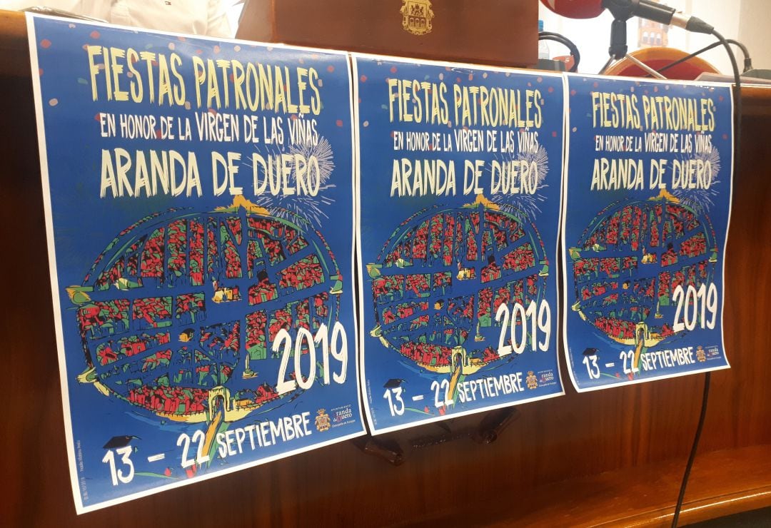 Imagen del cartel de las próximass fiestas patronales que evoca las creaciones de hace varias décadas.