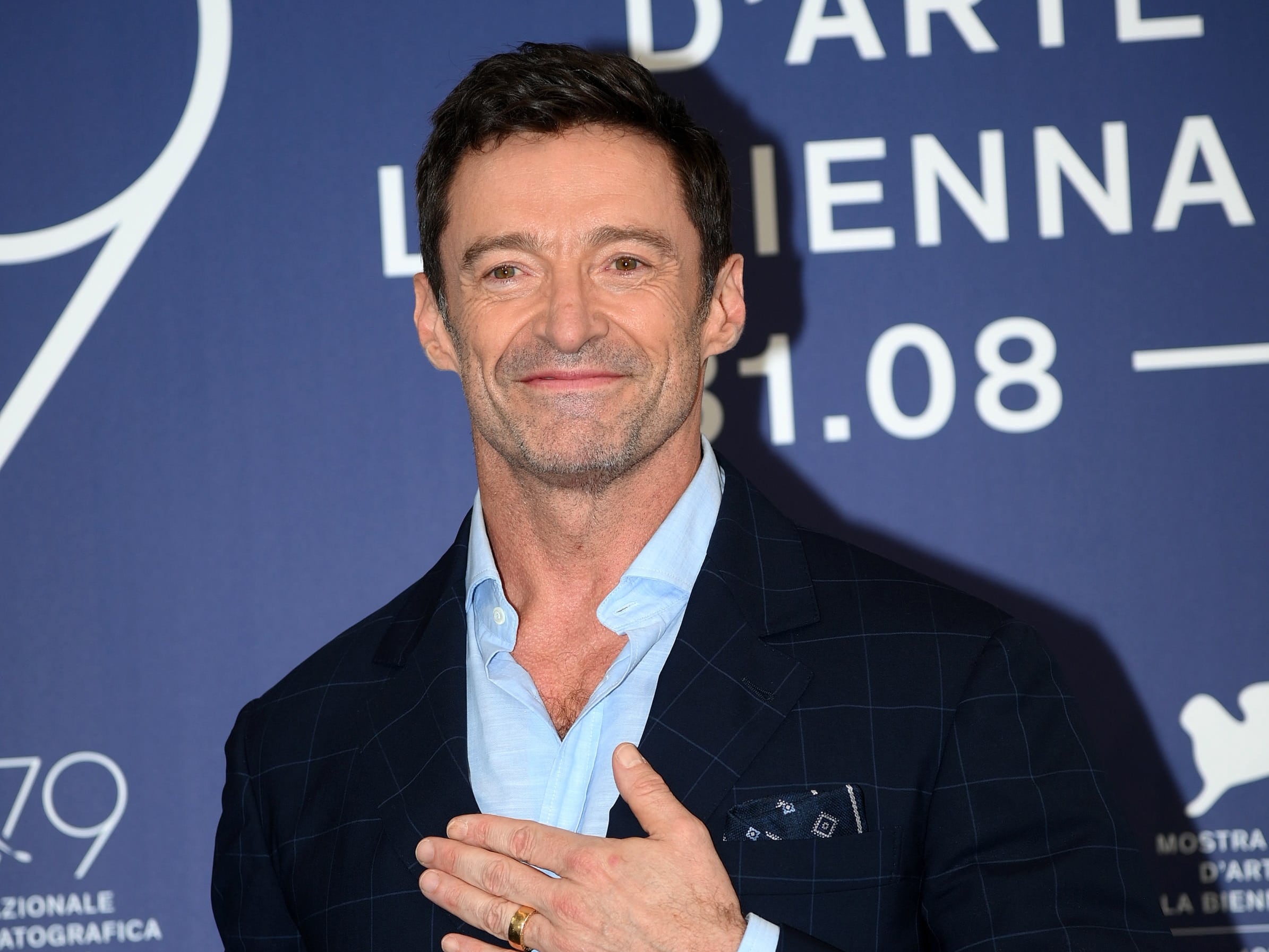 Venice (Italy), 07/09/2022.- Australian actor Hugh Jackman poses at a photocall for &#039;The Son&#039; during the 79th annual Venice International Film Festival, in Venice, Italy, 07 September 2022. The movie is presented in the official competition &#039;Venezia 79&#039; at the festival running from 31 August to 10 September 2022. (Cine, Italia, Niza, Venecia) EFE/EPA/CLAUDIO ONORATI
