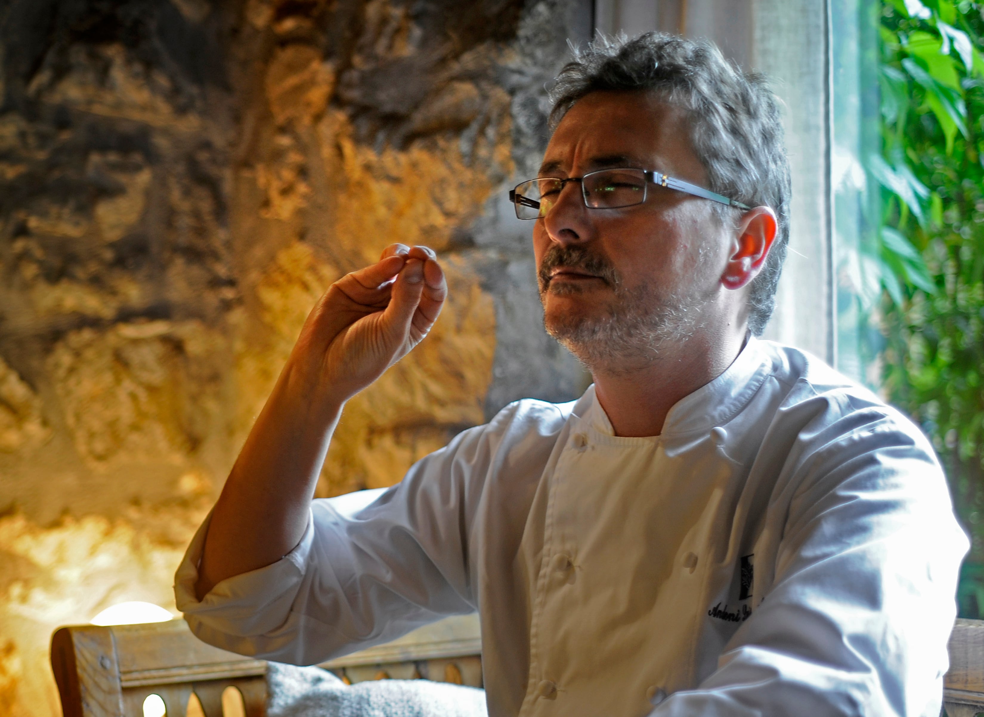 Andoni Luis Aduriz, chef de Mugaritz, durante una entrevista, en 2014 (AFP via Getty Images).