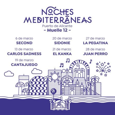 Cartel &#039;Noches Mediterráneas 2021&#039;.