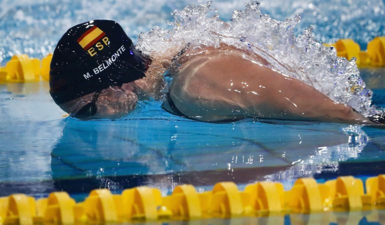 Mireia Belmonte, durante la Copa del Mundo de natación en Eindhoven