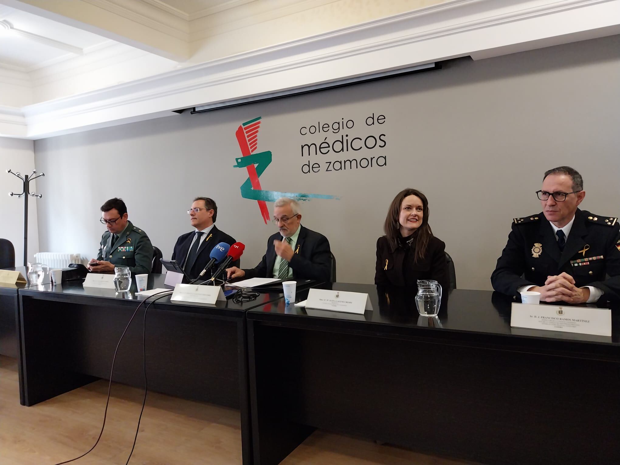 Rueda de prensa en el Colegio de Médicos de Zamora con motivo del Día Europeo contra las Agresiones en el ámbito sanitario