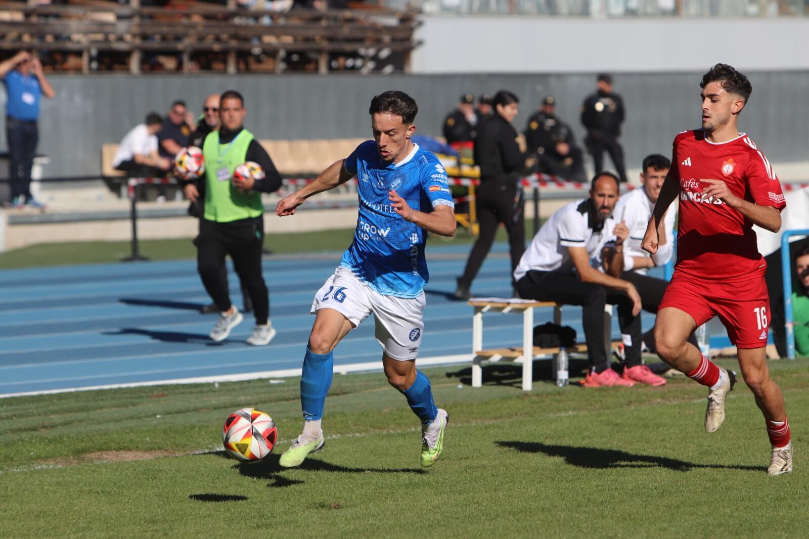 Imagen del partido del Xerez DFC ante el Utrera