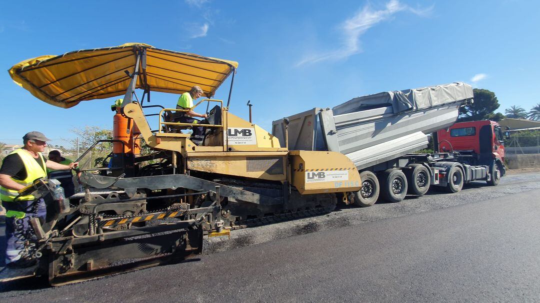 obras en la Vereda de Crevillent
