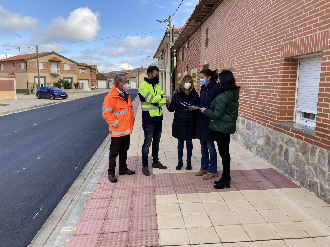 Clara San Damián durante su visita a la zona