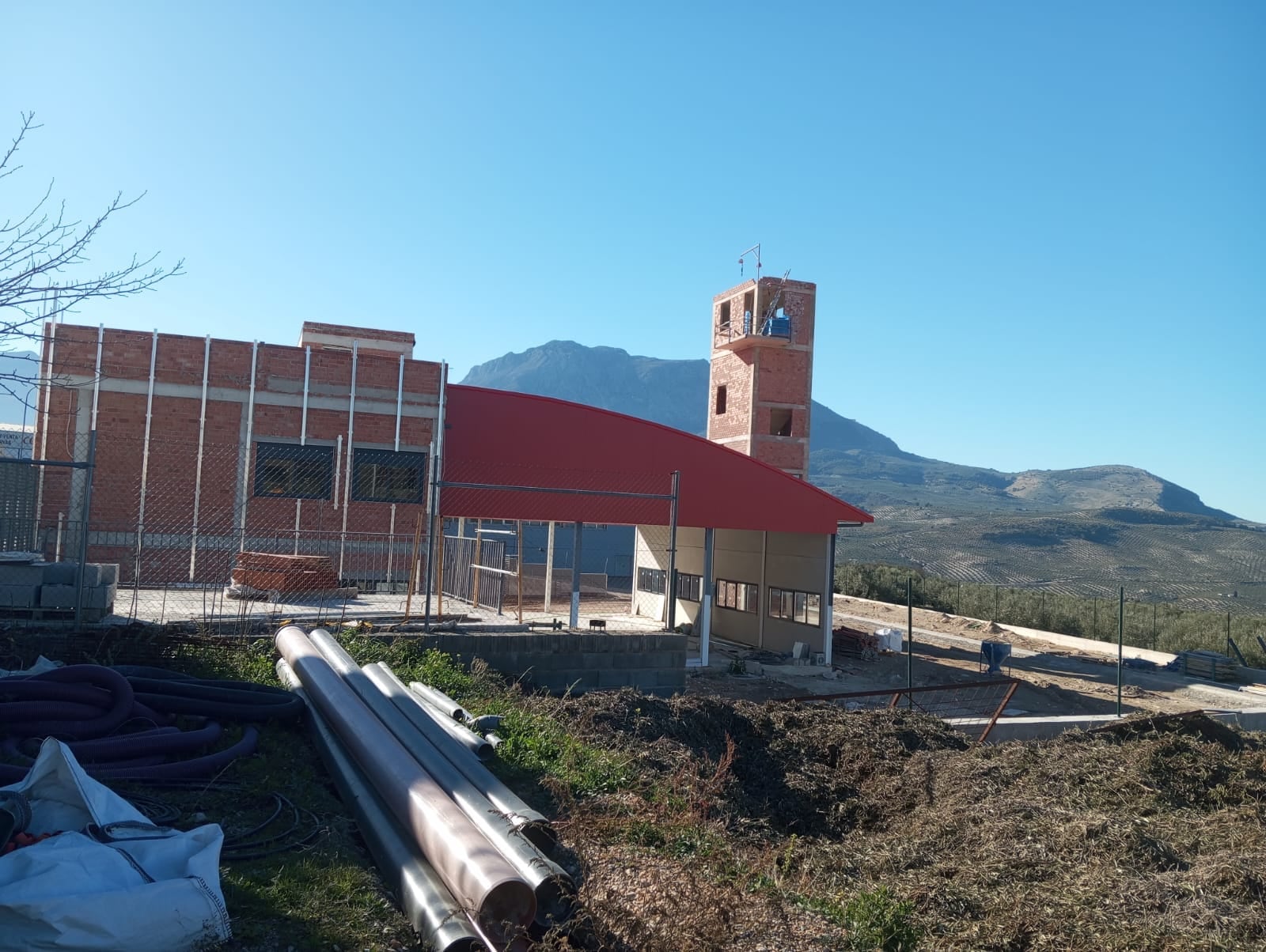 Estado de las obras del Parque de Bomberos de Bedmar.