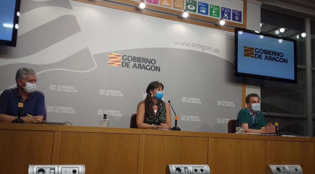 Rueda de prensa de Javier Marión, Sira Repollés y Francisco Javier Falo.