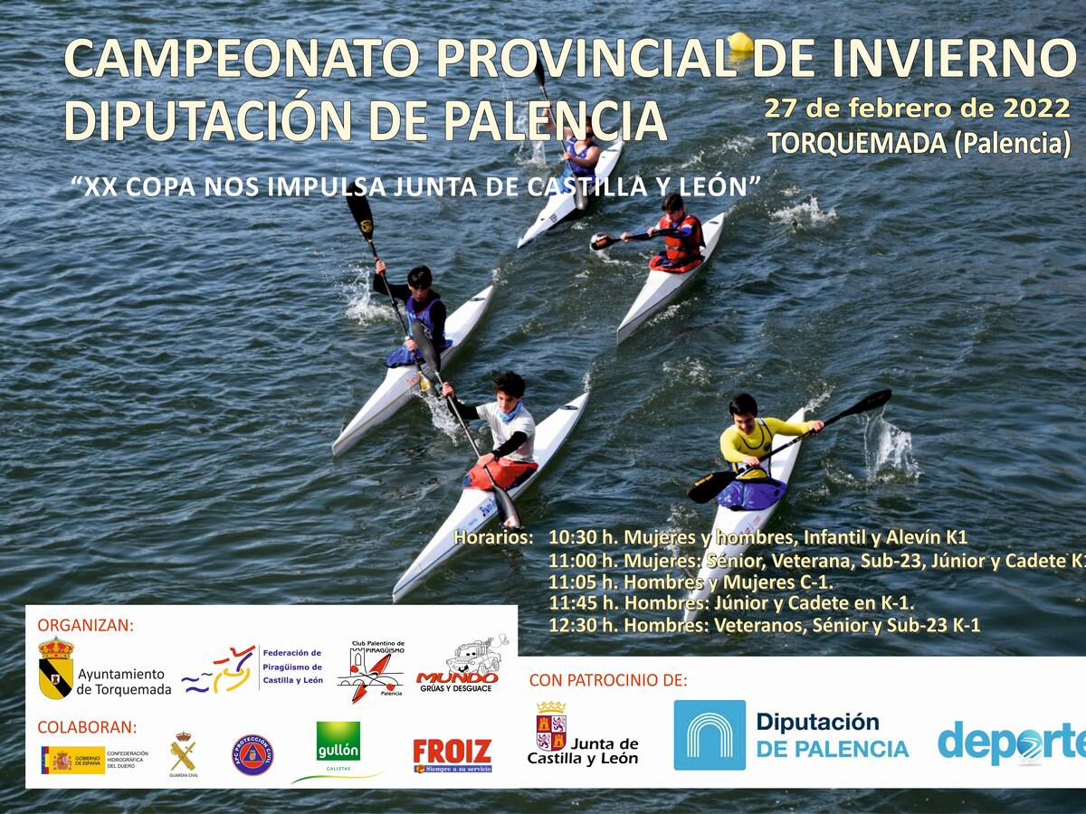 Cerca de 240 palistas de 31 clubes se dan cita en el Campeonato Provincial de Invierno de Piragüismo en Torquemada