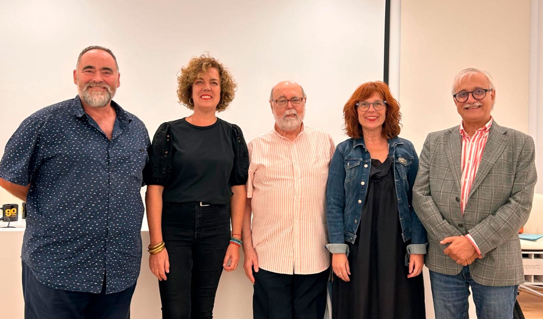 Els protagonistes de l&#039;acte del passat dimecres 4 de setembre. Foto. Neus Úbeda