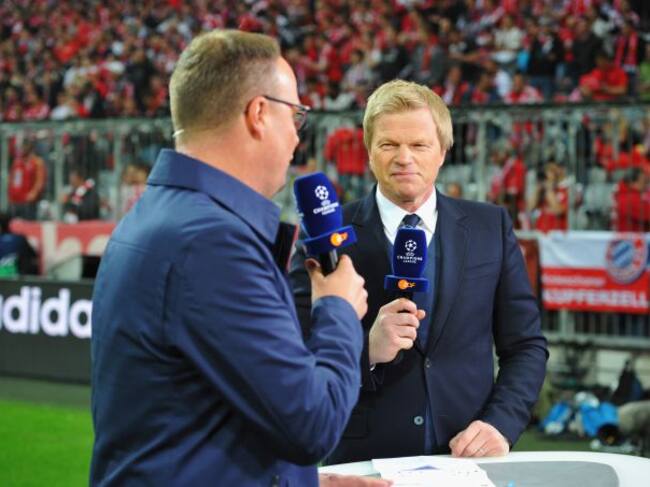 Kahn, como comentarista, en la previa del Bayern - Real Madrid de 2014, que ganarían los blancos 0-4