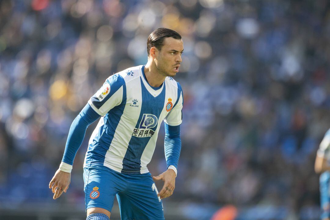 Raúl de Tomás durante el encuentro ante el Mallorca 