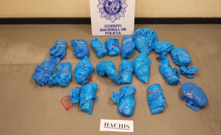 Droga incautada por la Policía Nacional en Palencia