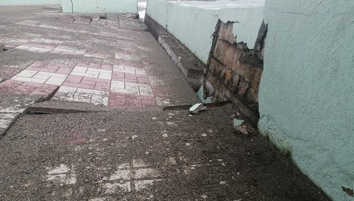 Daños en el paseo marítimo de la Atunara