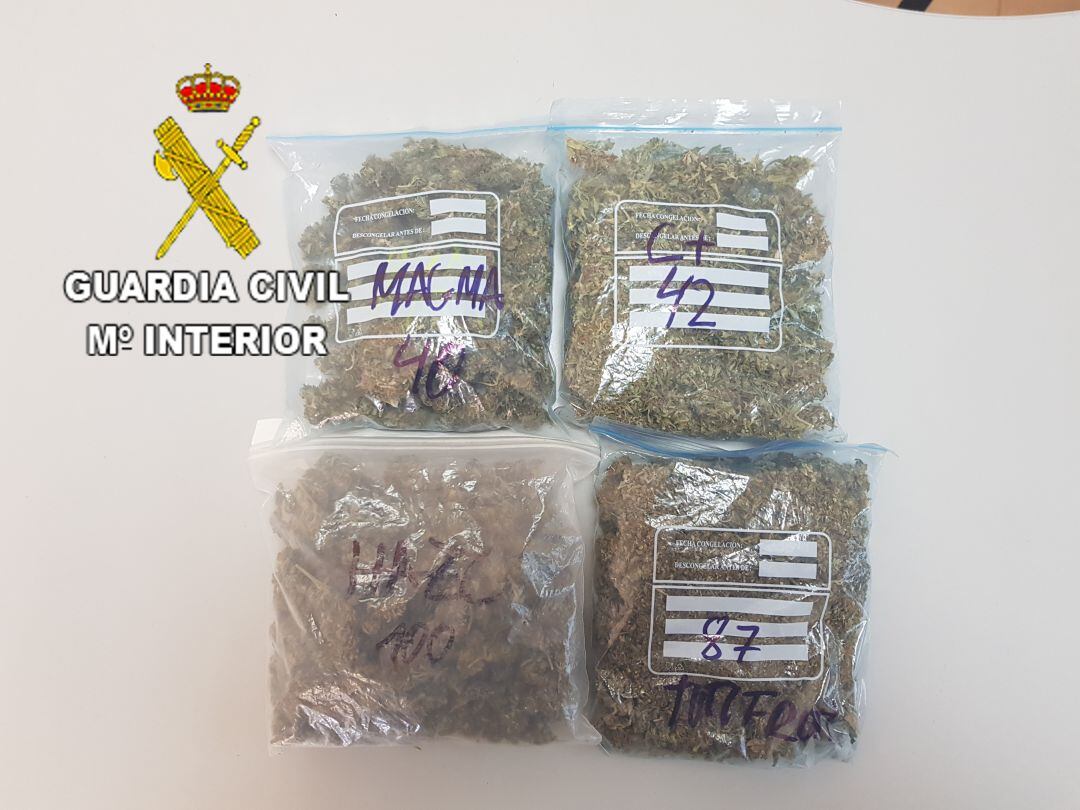 Imagen de archivo de marihuana incautada por la Guardia Civil.