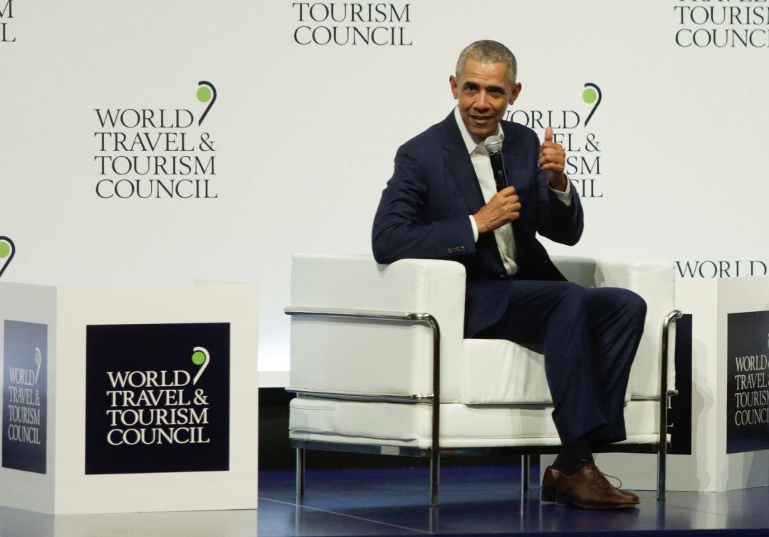 El expresidente estadounidense Barack Obama interviene en Congreso Mundial de Turismo WTTC.