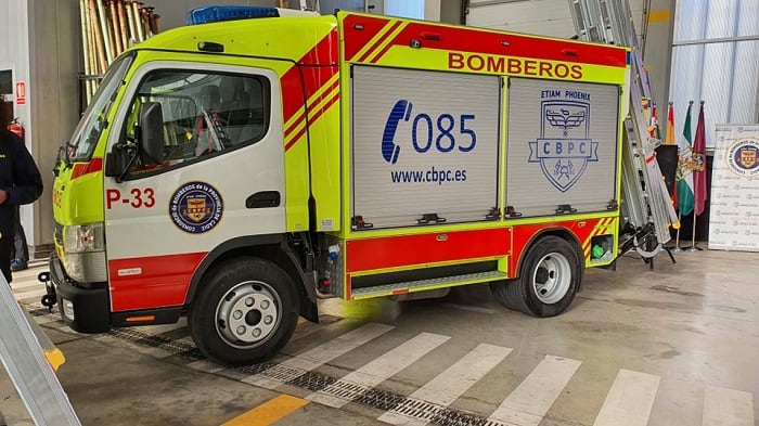 Un vehículo de Bomberos en Algeciras