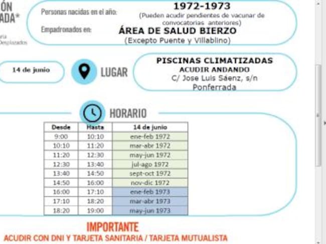 Vacunación 1972-1973